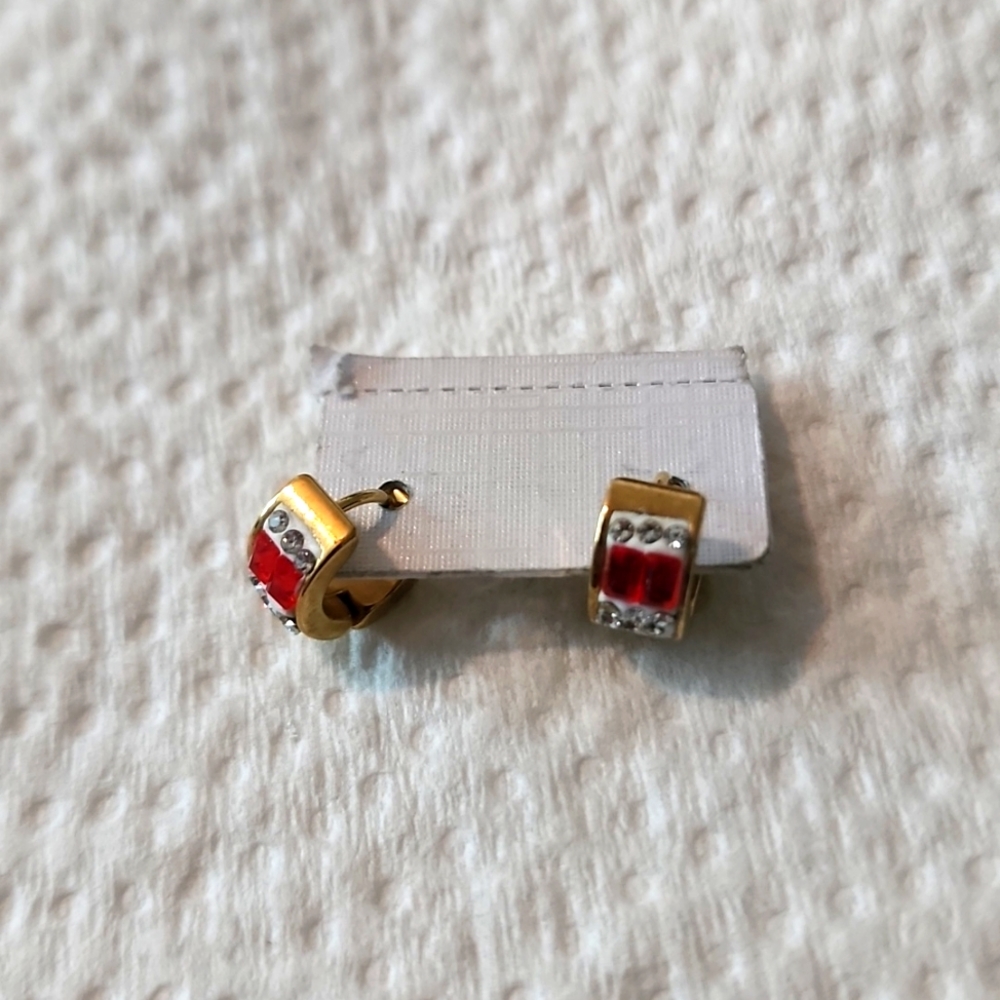 Little girl earing stainless steel